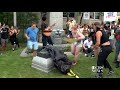 Protesters tear down Confederate statue in North Carolina