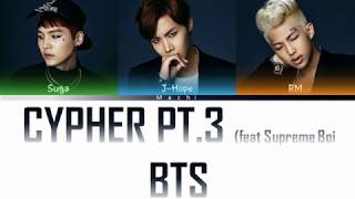 BTS 방탄소년단 Rap Line Cypher pt 3 KILLER feat Supreme Boi Color Coded Lyrics Han Rom Eng