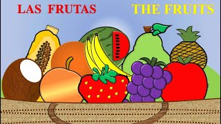 Nombre de las frutas en Español e Inglés para niños #Inicial🍓🍍 THE FRUITS
