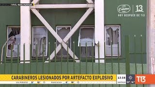 5 carabineros heridos por explosión de artefacto en comisaría de Huechuraba