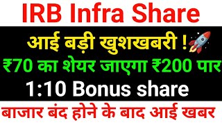 irb infra share latest news | irb infra share news today | irb infra share news #irbinfrashare