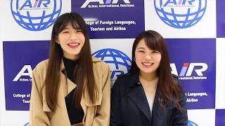 卒業生が遊びに来てくれました　コメント　韓国語　アジア言語　専門学校　カレッジリーグ