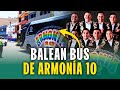 BUS DE LA ORQUESTA ARMONÍA 10 RECIBE DISPAROS