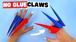 How to make RETRACTIBLE origami CLAWS [paper claws]