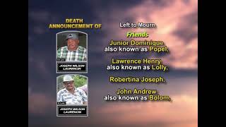 Joseph Wilson Laurencin ~ Long Obituary