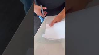 How to fit your whole body thru a sheet of paper *CHALLENGE REVEALED* 😱 #shorts