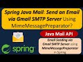 Spring Java Mail: How to Send an Email via Gmail SMTP server using MimeMessagePreparator?
