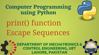 [Python Programming Basics to Advanced] : print() and Escape Sequence | Lab 01