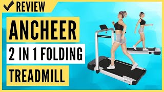 ANCHEER 2 in 1 Folding Treadmills for Home, 2.25HP, Portable Compact Under Desk Treadmill Review
