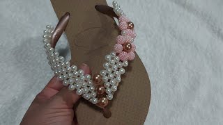 DIY:Como fazer um lindo chinelo bordado simples Para Iniciantes 🥰😍🤗