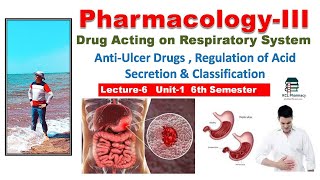 Anti-Ulcer Drugs , Regulation of Acid Secretion \u0026 Classification | L-6 Unit-1 Pharmacology-III 6th