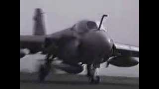 VA-145 Swordsmen A-6E SWIP Intruders Landing Aboard USS Ranger 1992