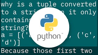 How to create a tuple with only one element
