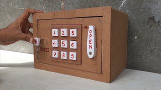 How to make a Locker/Safe with Combination Number Lock from cardboard