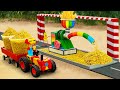 Diy tractor mini Bulldozer to making Rice Threshing Machine | diy mini Lifting Rig Machine | HP Mini