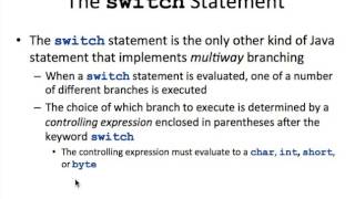Java Lesson 17 - switch statements