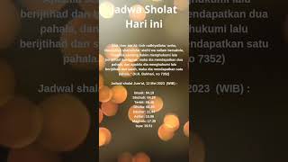 Jadwal Sholat hari Ini