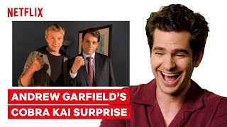 Andrew Garfield Brought to Tears by Cast of Cobra Kai | tick, tick...BOOM! | Netflix