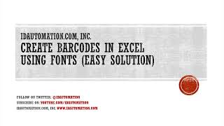 Create Code 128, UPC, ITF and other Barcodes in Excel using Barcode Fonts (Quick and Easy Solution)