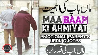 Maa Baap Ki  Ahmiyat | Parents Quotes In Urdu | Waldain Aqwal Zareen|Maa Baap ki Shan | GOLDEN WORDS