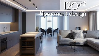 120m2 apartment design / 1291sqft