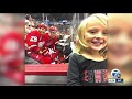 when red wings dylan larkin steve ott photobomb young fan during 2016 game