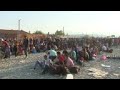 Migrants board Serbia bound train