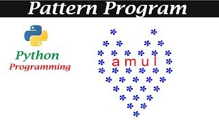 Python Pattern Program - Printing Names in The Center Of The Heart