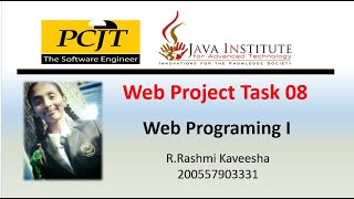 Java Institute || Web Programing 1 || eshop Project Task 8