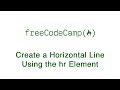 Applied Visual Design - Create a Horizontal Line Using the hr Element - freeCodeCamp