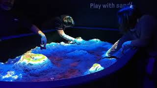 Kinetic Sand Table in Unseen Oceans Exhibit