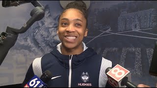 UConn's Aubrey Griffin reacts to win over Baylor | Full Interview