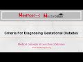 NEETPG -Topic -Criteria for diagnosing gestational diabetes -Obs & Gynae