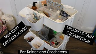 Happee Knits - Ikea Raskog and Michaels Lexington Cart Organization for Knitters and Crocheters