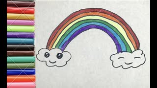How to draw a Rainbow Easy Step by Step