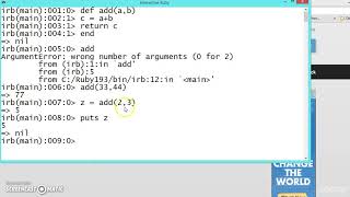 120 Learn python and ruby programming:- Methods with arguements