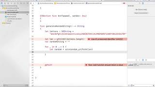 iOS Tutorial : generate random string in swift