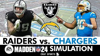 Raiders vs. Chargers Simulation LIVE Reaction & Highlights (Madden 24 Rosters) | NFL Week 4