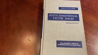 Finite-Dimensional Vector Spaces by Paul R. Halmos