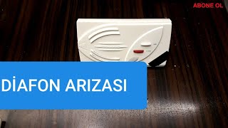 Diafon ARIZASI, Konuşma sistemi arızası,zil, hoporlör, kapı açma