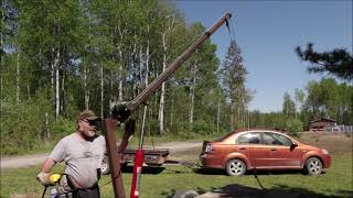 We Tipped Our Homemade Crane Trailer, Off Grid Homesteading