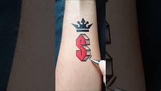 Perfect S king || tattoo freehand #shorts #ytshorts #tattoo #tattooartist #trending