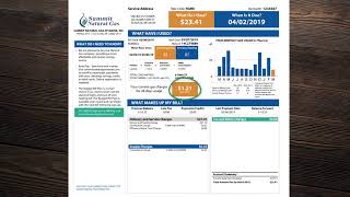 Summit Natural Gas of Maine New Bill Design Walkthrough