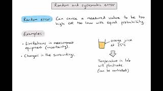 Skill - What's the difference between random and systematic error?