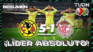 Resumen y goles | América 5-1 Toluca | CL2024 - Liga Mx J15 | TUDN