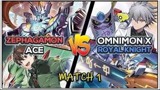 Zephagamon ACE vs Omnimon X (Royal Knight) | BT-20 Gameplay | Drasil | Digimon TCG