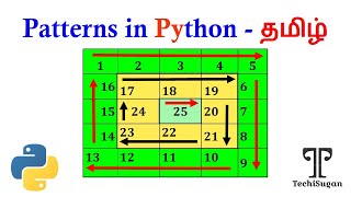 #07 | Python Tutorial | Python Programming Tutorial for Beginners| squares pattern | தமிழில்