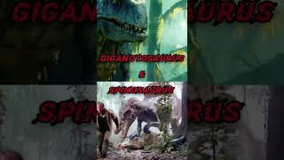 Rexy \u0026 Indominus rex vs Giganotosaurus \u0026 Spinosaurus #shorts