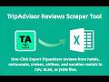 How to scrape and export Tripadvisor reviews to CSV, XLSX, or JSON in 2026