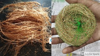 Homemade coconut coir dishwash scruber/இனி தேங்காய் நார் தூக்கி  போடாதீங்க  பயனுள்ளதாக மாற்றலாம்